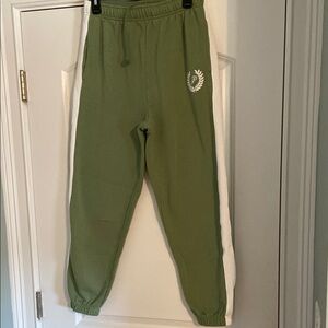 VS Pink Green Joggers with White Stripe